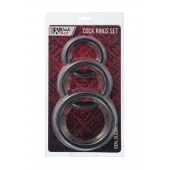 Набор из 3 чёрных эрекционных колец - ToyFa - в Воронеже купить с доставкой