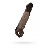 Чёрная насадка на пенис Tс подхватом - 19,5 см. - ToyFa - в Воронеже купить с доставкой