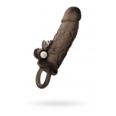 Чёрная насадка на пенис Toyfa XLover с вибрацией - ToyFa - в Воронеже купить с доставкой