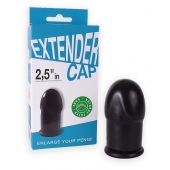 Чёрный латексный удлинитель пениса 2.5 in - Sitabella - в Воронеже купить с доставкой