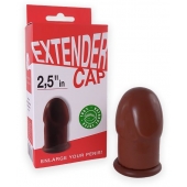 Коричневый латексный удлинитель пениса 2.5 in - Sitabella - в Воронеже купить с доставкой