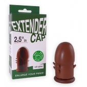 Коричневый латексный удлинитель пениса 2.5 in с шипиками - Sitabella - в Воронеже купить с доставкой