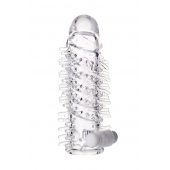 Насадка на пенис TOYFA A-Toys с вибропулей и шипами - 13,4 см. - A-toys - в Воронеже купить с доставкой