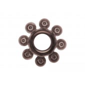 Чёрное эрекционное кольцо Rings Bubbles - Lola Games - в Воронеже купить с доставкой