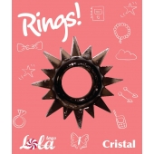Чёрное эрекционное кольцо Rings Cristal - Lola Games - в Воронеже купить с доставкой