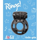 Черное эрекционное кольцо с вибрацией Rings Axle-pin - Lola Games - в Воронеже купить с доставкой