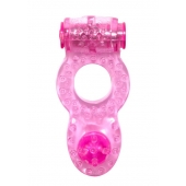 Розовое эрекционное кольцо с вибрацией Rings Ringer - Lola Games - в Воронеже купить с доставкой