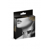 Чёрный чокер с кольцом в форме сердца - Bijoux Pour Toi - купить с доставкой в Воронеже