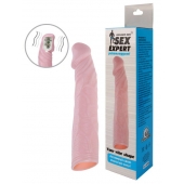 Телесная насадка с вибрацией Sex Expert - 18 см. - Sex Expert - в Воронеже купить с доставкой