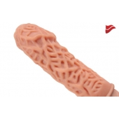 Насадка на фаллос с рельефными складочками - 14,7 см. - KOKOS - в Воронеже купить с доставкой