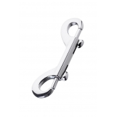 Серебристый двухсторонний карабин TOYFA Metal - ToyFa - купить с доставкой в Воронеже