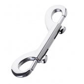 Серебристый двухсторонний карабин TOYFA Metal - ToyFa - купить с доставкой в Воронеже