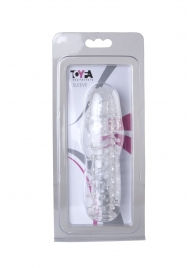 Прозрачная, закрытая насадка с шипами и точками - 13,5 см. - Toyfa Basic - в Воронеже купить с доставкой