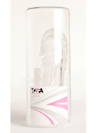 Прозрачная гелевая насадка с клиторальным отростком - 13 см. - Toyfa Basic - в Воронеже купить с доставкой