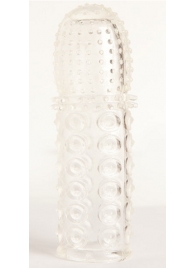 Прозрачная закрытая гелевая насадка - 13,5 см. - Toyfa Basic - в Воронеже купить с доставкой