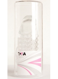 Гелевая прозрачная насадка с 2 отростками - 13 см. - Toyfa Basic - в Воронеже купить с доставкой