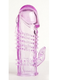 Фиолетовая насадка с коготком и шипами - 13 см. - Toyfa Basic - в Воронеже купить с доставкой