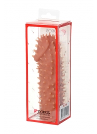 Телесная насадка на фаллос с имитацией шипов KOKOS Extreme Sleeve 07 - 14,7 см. - KOKOS - в Воронеже купить с доставкой