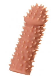 Телесная насадка на фаллос с имитацией шипов KOKOS Extreme Sleeve 07 - 14,7 см. - KOKOS - в Воронеже купить с доставкой