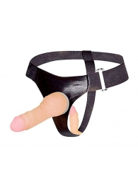 Страпон с вагинальной пробкой - 16,5 см. - Erowoman-Eroman - купить с доставкой в Воронеже