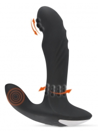 Черный вибромассажер простаты с функцией римминга Plug with Perineum Stimulator - 16,6 см. - Orion - в Воронеже купить с доставкой
