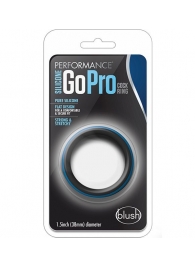 Черно-синее эрекционное кольцо Silicone Go Pro Cock Ring - Blush Novelties - в Воронеже купить с доставкой