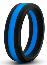 Черно-синее эрекционное кольцо Silicone Go Pro Cock Ring - Blush Novelties - в Воронеже купить с доставкой