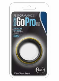 Черно-желтое силиконовое эрекционное кольцо Silicone Go Pro Cock Ring - Blush Novelties - в Воронеже купить с доставкой