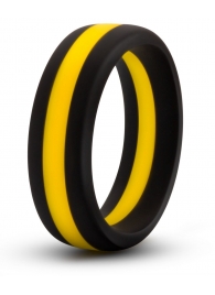 Черно-желтое силиконовое эрекционное кольцо Silicone Go Pro Cock Ring - Blush Novelties - в Воронеже купить с доставкой