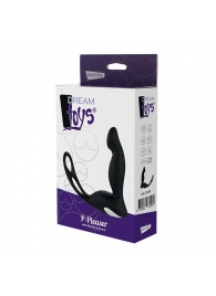 Черный вибромассажер простаты P-PLEASER W ERECTION ENHANCE - Dream Toys - в Воронеже купить с доставкой