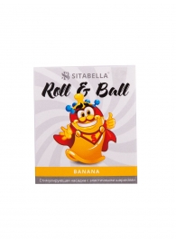Стимулирующий презерватив-насадка Roll   Ball Banana - Sitabella - купить с доставкой в Воронеже