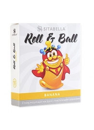 Стимулирующий презерватив-насадка Roll   Ball Banana - Sitabella - купить с доставкой в Воронеже