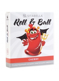 Стимулирующий презерватив-насадка Roll   Ball Cherry - Sitabella - купить с доставкой в Воронеже