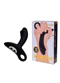 Черный силиконовый анальный вибромассажер Erokey - Erokay - в Воронеже купить с доставкой