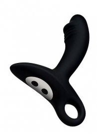 Черный силиконовый анальный вибромассажер Erokey - Erokay - в Воронеже купить с доставкой