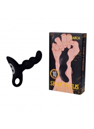 Черный силиконовый анальный вибромассажер-ёлочка Erokey - Erokay - в Воронеже купить с доставкой