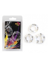 Набор из 3 прозрачных эрекционных колечек - Erowoman-Eroman - в Воронеже купить с доставкой