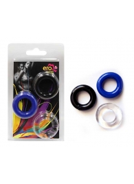 Набор из трех разноцветных эрекционных колец Erowoman-Eroman - Erowoman-Eroman - в Воронеже купить с доставкой