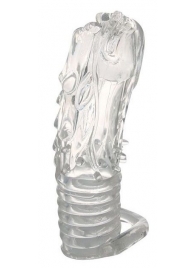 Закрытая прозрачная насадка в форме дракона с креплением-колечком - 14 см. - Erowoman-Eroman - в Воронеже купить с доставкой