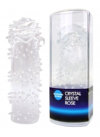 Закрытая прозрачная насадка в форме розы с креплением-колечком - 13 см. - Erowoman-Eroman - в Воронеже купить с доставкой