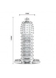 Закрытая прозрачная насадка Crystal sleeve - 12 см. - Erowoman-Eroman - в Воронеже купить с доставкой