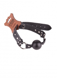 Кляп-шар классической формы и конструкции из натуральной кожи - Sitabella - купить с доставкой в Воронеже