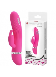 Розовый вибратор Ingram с электростимуляцией - 19,2 см. - Baile - купить с доставкой в Воронеже