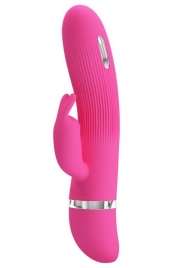 Розовый вибратор Ingram с электростимуляцией - 19,2 см. - Baile - купить с доставкой в Воронеже