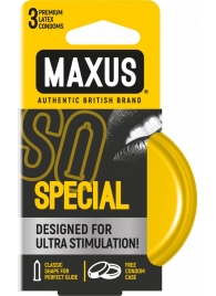 Презервативы с точками и рёбрами в железном кейсе MAXUS Special - 3 шт. - Maxus - купить с доставкой в Воронеже