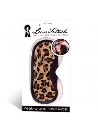 Леопардовая маска на глаза Peek-a-Boo - Lux Fetish - купить с доставкой в Воронеже