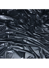 Черная виниловая ткань-простынь для эротических игр - Lux Fetish - купить с доставкой в Воронеже