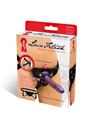 Черные неопреновые трусики для страпона - Lux Fetish - купить с доставкой в Воронеже