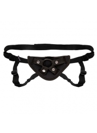 Черные неопреновые трусики для страпона - Lux Fetish - купить с доставкой в Воронеже