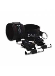 Черные фиксаторы с креплением к двери - Lux Fetish - купить с доставкой в Воронеже